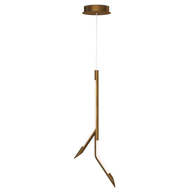 ET2 E25412-WBR LED Pendant, Weathered Brass