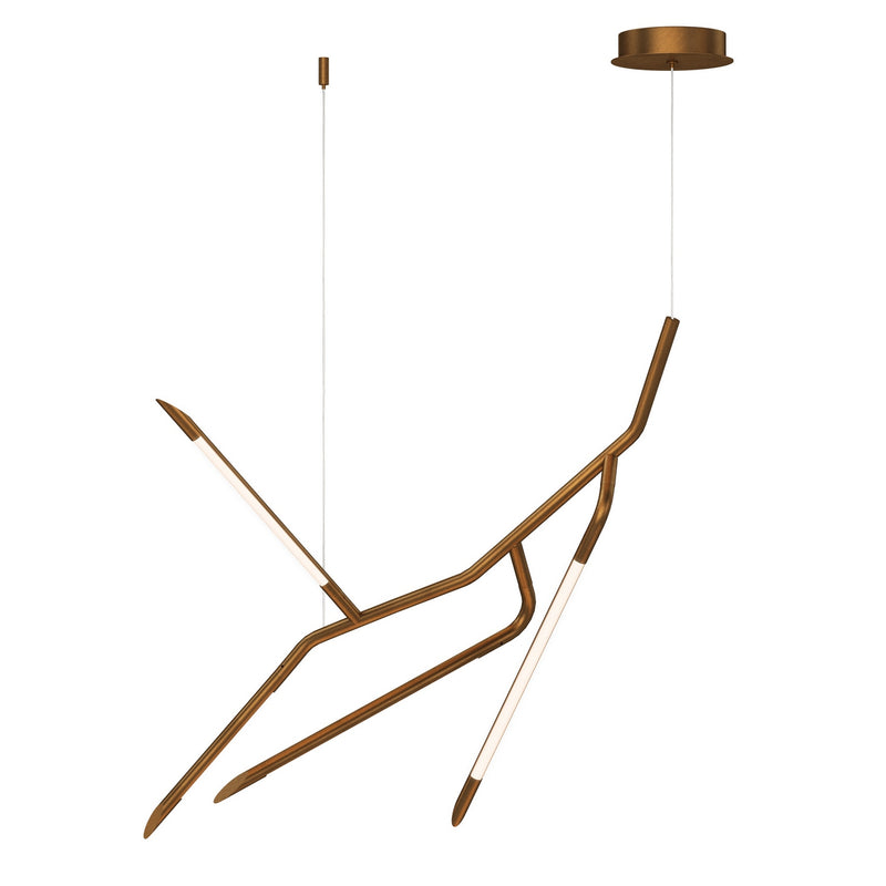 ET2 E25413-WBR LED Pendant, Weathered Brass