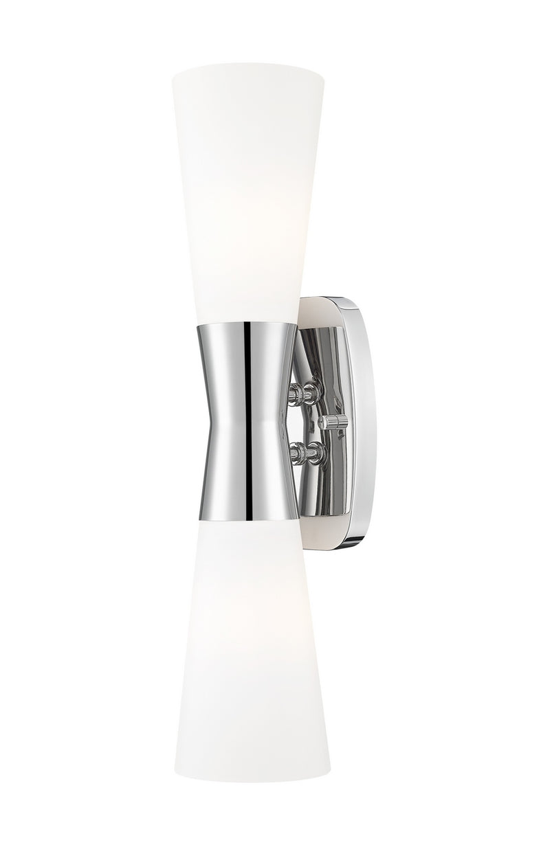 Z-Lite 4504-2S-PN Two Light Wall Sconce, Polished Nickel