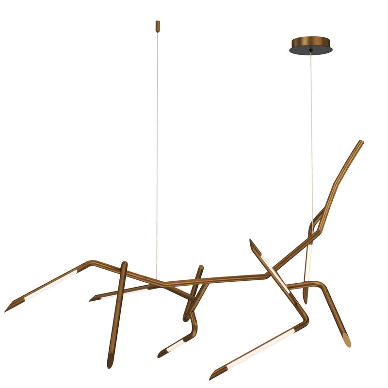 ET2 E25414-WBR LED Pendant, Weathered Brass