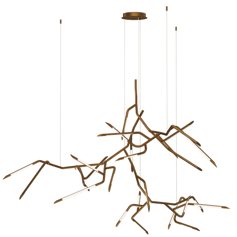 ET2 E25418-WBR LED Pendant, Weathered Brass