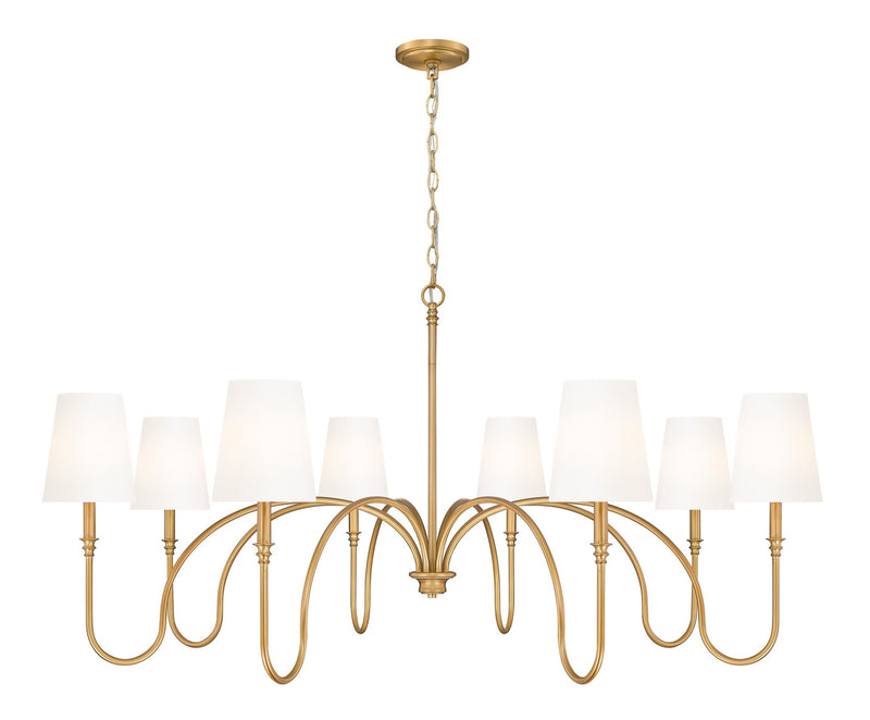 Z-Lite 4505-8RB Eight Light Chandelier, Rubbed Brass