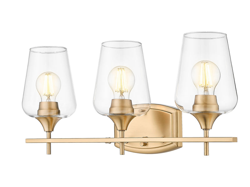 Z-Lite 473-3V-BBR Three Light Vanity, Burnished Brass