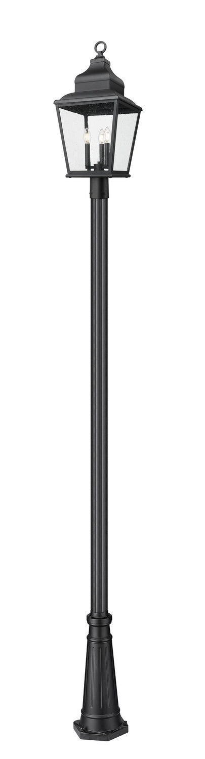 Z-Lite 5029PHBR-519P-BK Three Light Outdoor Post Mount, Sand Black