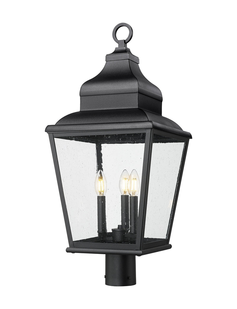 Z-Lite 5029PHBR-BK Three Light Outdoor Post Mount, Sand Black