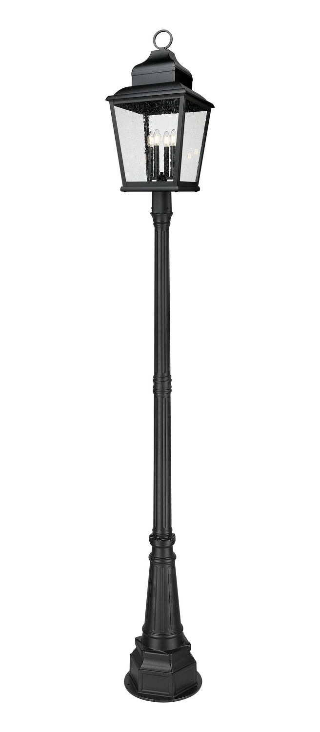 Z-Lite 5029PHXLR-564P-BK Four Light Outdoor Post Mount, Sand Black