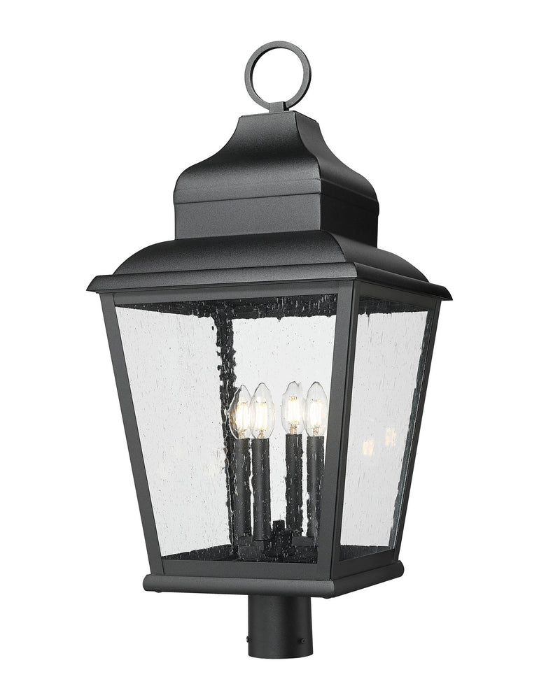 Z-Lite 5029PHXLR-BK Four Light Outdoor Post Mount, Sand Black