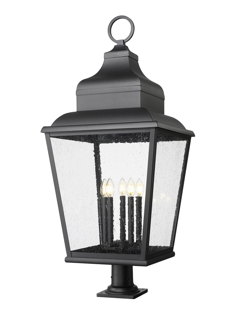 Z-Lite 5029PHXXLR-533PM-BK Five Light Outdoor Pier Mount, Sand Black