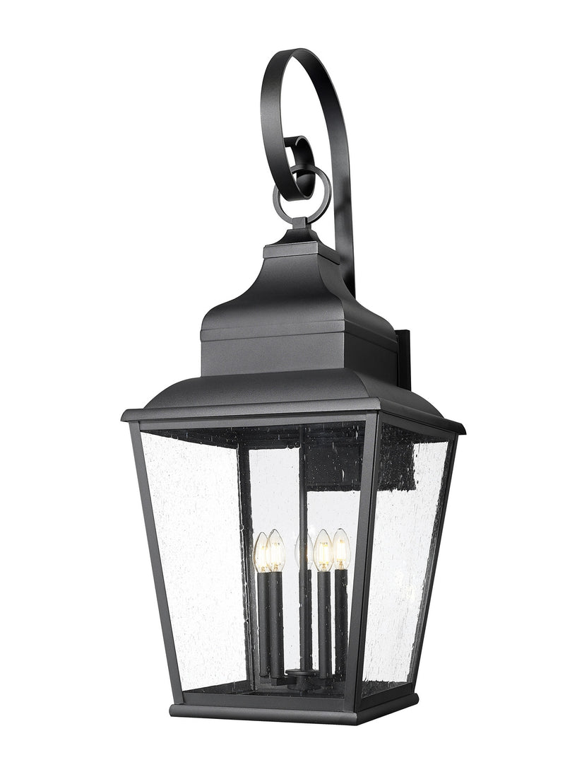 Z-Lite 5029XXL-BK Five Light Outdoor Wall Mount, Sand Black