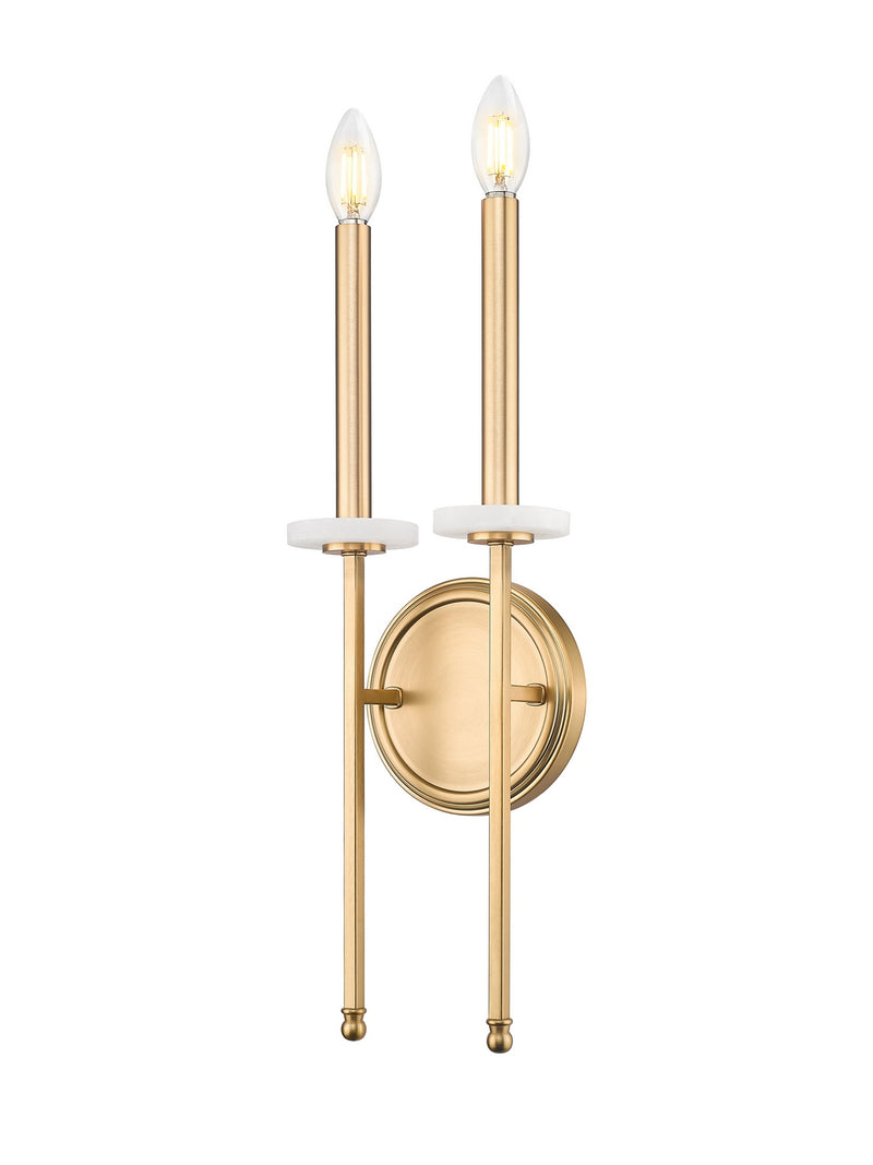 Z-Lite 6100-2S-MGLD Two Light Wall Sconce, Mordern Gold