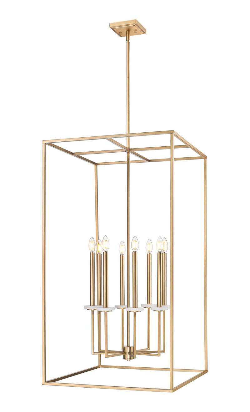 Z-Lite 6100-44MGLD Eight Light Chandelier, Mordern Gold