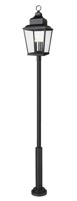 Z-Lite 5029PHXXLR-5010P-BK Five Light Outdoor Post Mount, Sand Black