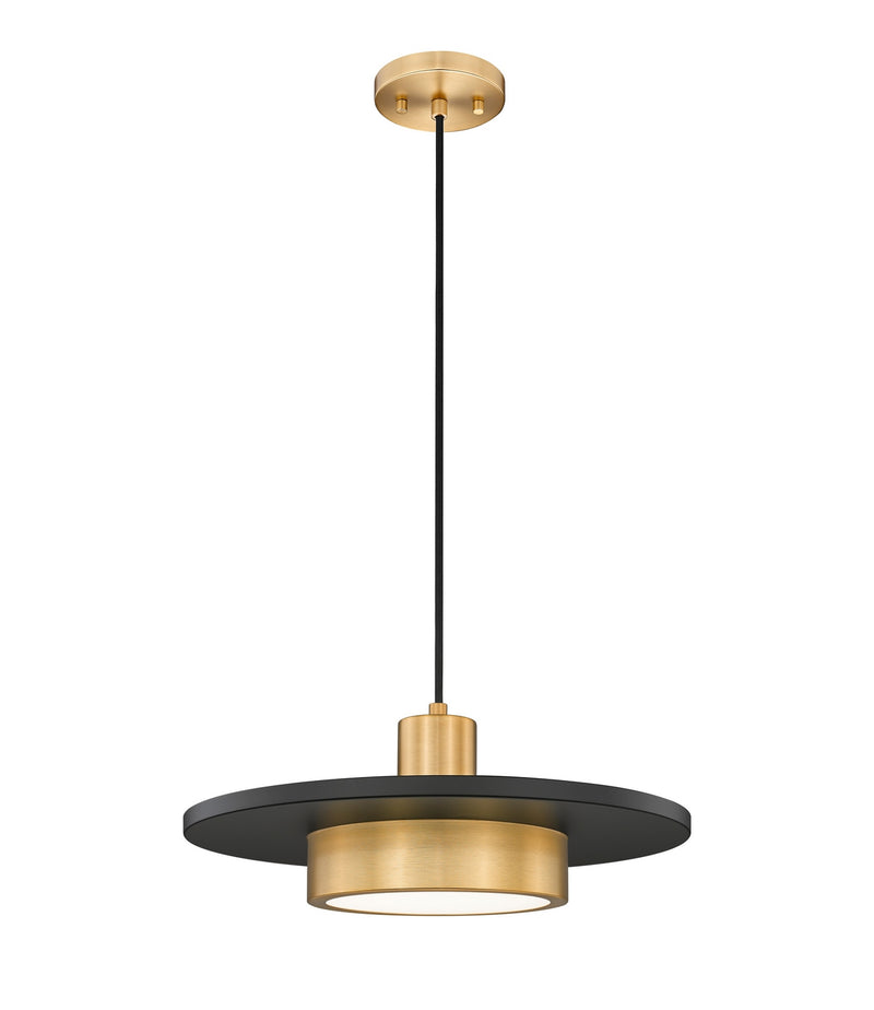 Z-Lite 829P16-MB-MGLD-LED LED Pendant, Matte Black + Modern Gold
