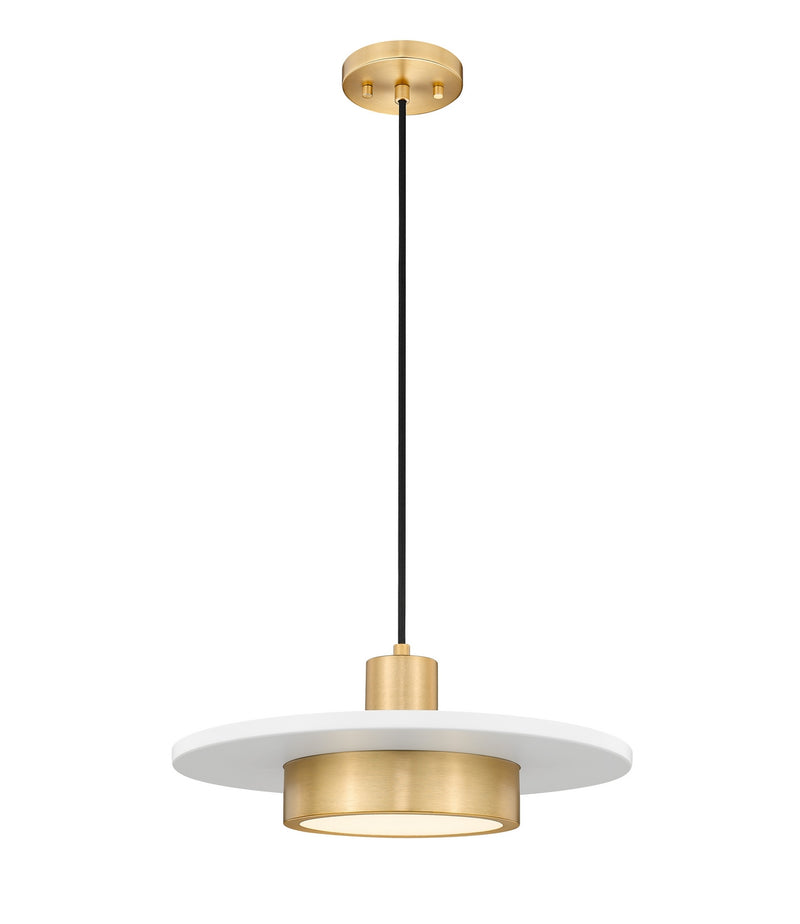 Z-Lite 829P16-MW-MGLD-LED LED Pendant, Matte White + Modern Gold