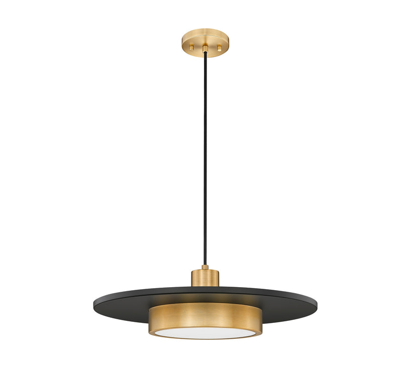 Z-Lite 829P20-MB-MGLD-LED LED Pendant, Matte Black + Modern Gold