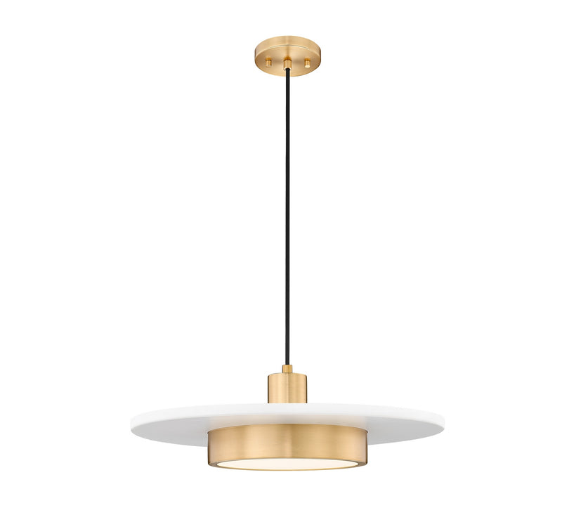 Z-Lite 829P20-MW-MGLD-LED LED Pendant, Matte White + Modern Gold