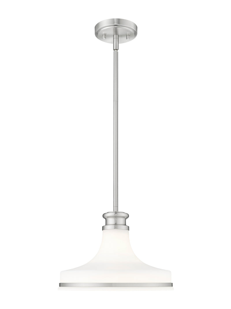 Z-Lite 831P12-BN One Light Pendant, Brushed Nickel