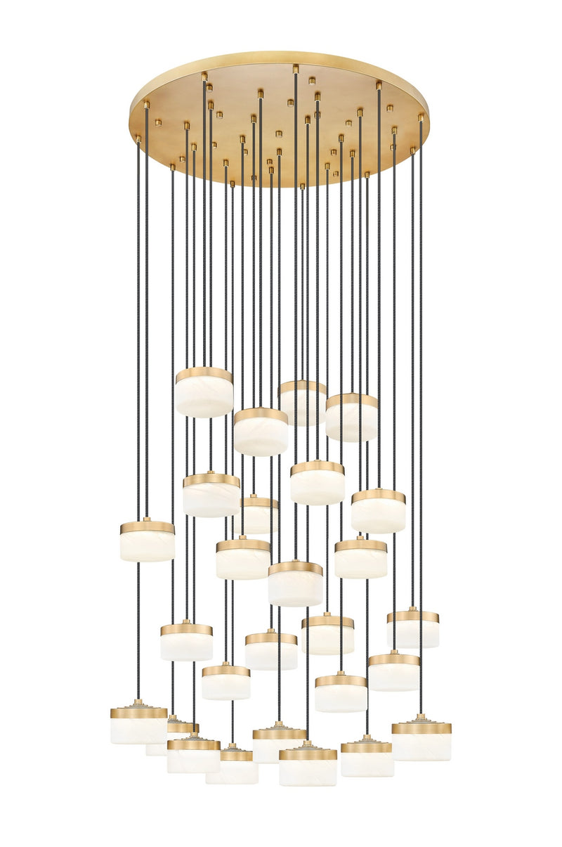 Z-Lite 827P6-27R-MGLD-LED LED Chandelier, Modern Gold