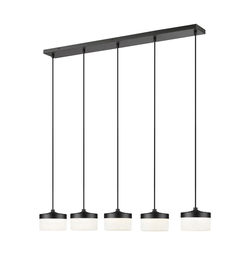Z-Lite 827P6-5L-MB-LED LED Linear Chandelier, Matte Black