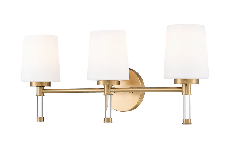 Z-Lite 7700-3V-MGLD Three Light Vanity, Modern Gold