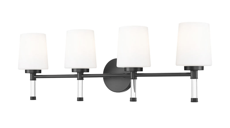 Z-Lite 7700-4V-MB Four Light Vanity, Matte Black