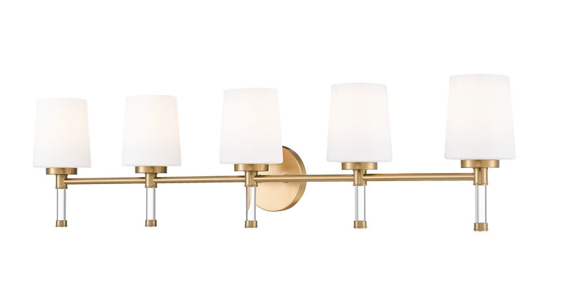Z-Lite 7700-5V-MGLD Five Light Vanity, Modern Gold