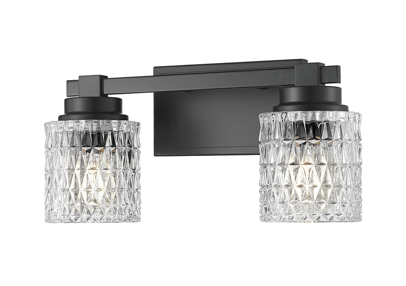 Z-Lite 6101-2V-MB Two Light Vanity, Matte Black