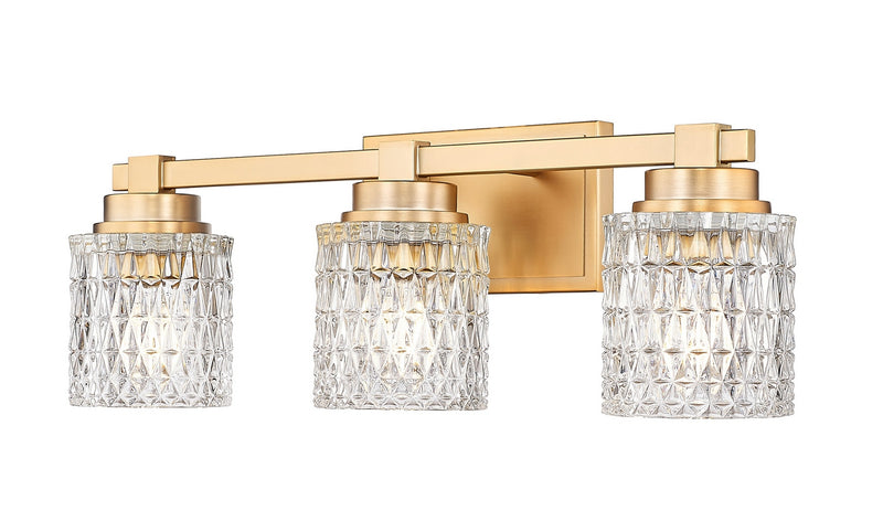 Z-Lite 6101-3V-MGLD Three Light Vanity, Modern Gold