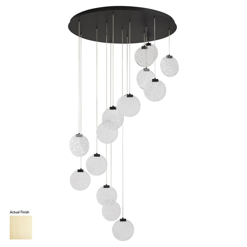 Quorum 3-6052-40 LED Pendant, Aged Brass