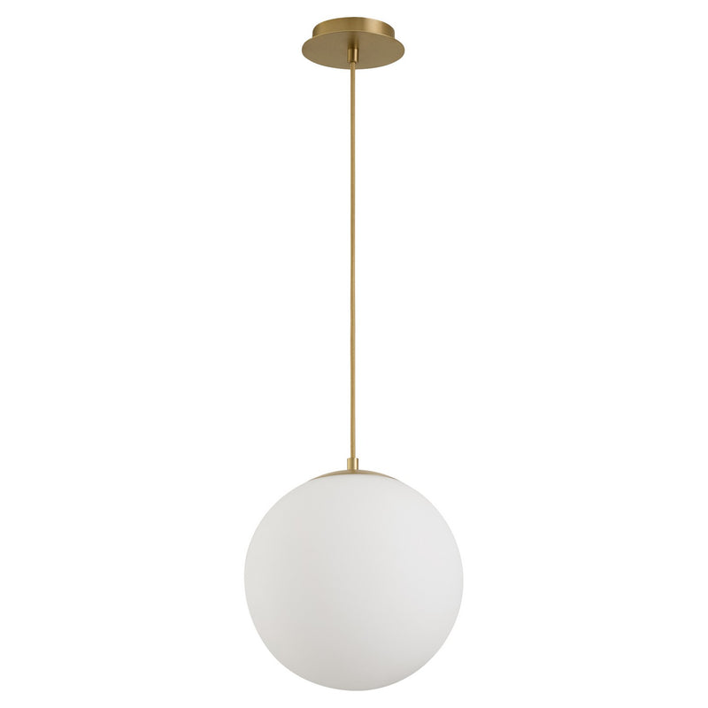 Quorum 3-6730-40 LED Pendant, Aged Brass
