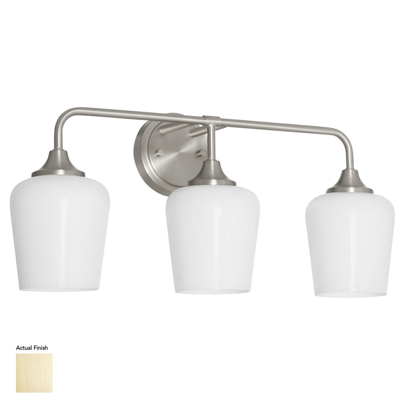 Quorum 5313-3-280 Three Light Wall Mount, Aged Brass