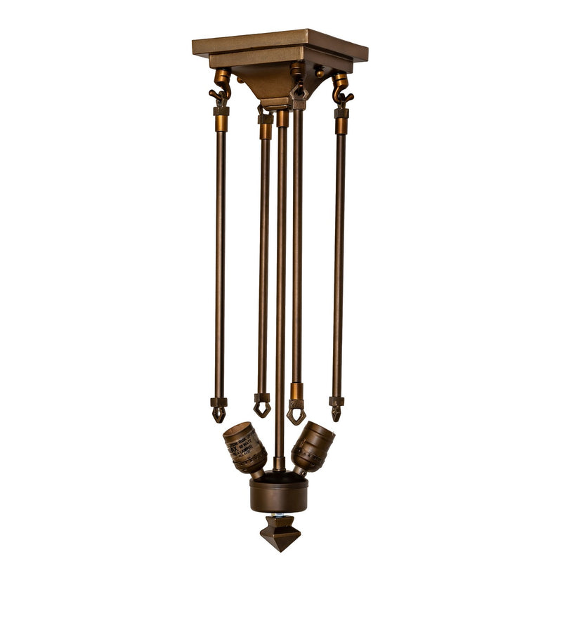 Meyda Tiffany 292693 Two Light Semi-Flush Mount Hardware, Antique Copper