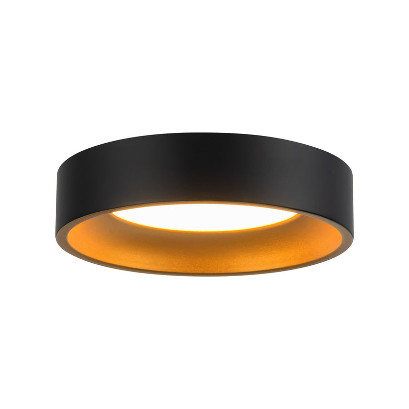Kuzco Lighting FM0702605BKGD LED Flush Mount, Black/Gold