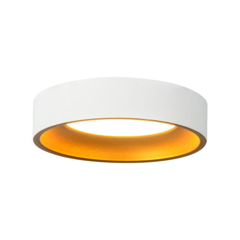 Kuzco Lighting FM0702605WHGD LED Flush Mount, White/Gold