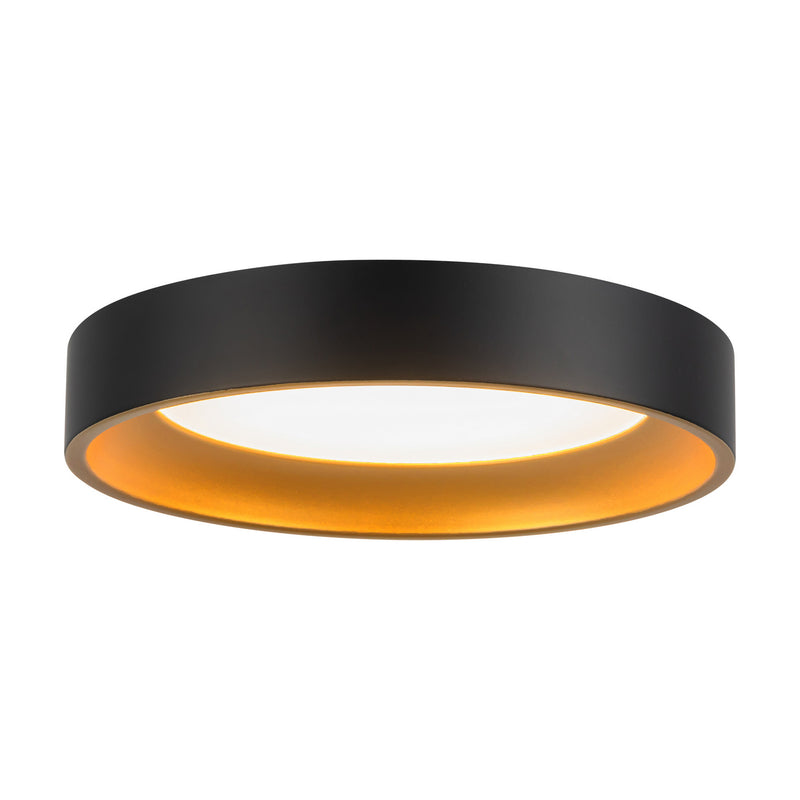 Kuzco Lighting FM0702607BKGD LED Flush Mount, Black/Gold