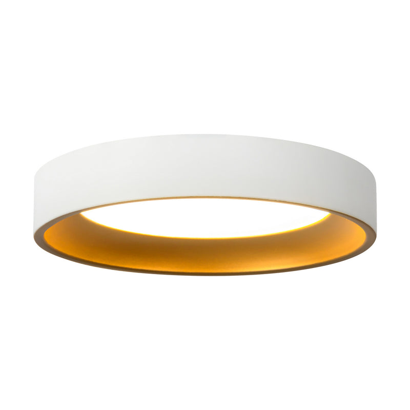 Kuzco Lighting FM0702607WHGD LED Flush Mount, White/Gold