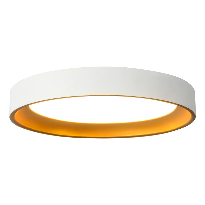 Kuzco Lighting FM0702609WHGD LED Flush Mount, White/Gold