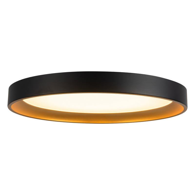 Kuzco Lighting FM0702612BKGD LED Flush Mount, Black/Gold