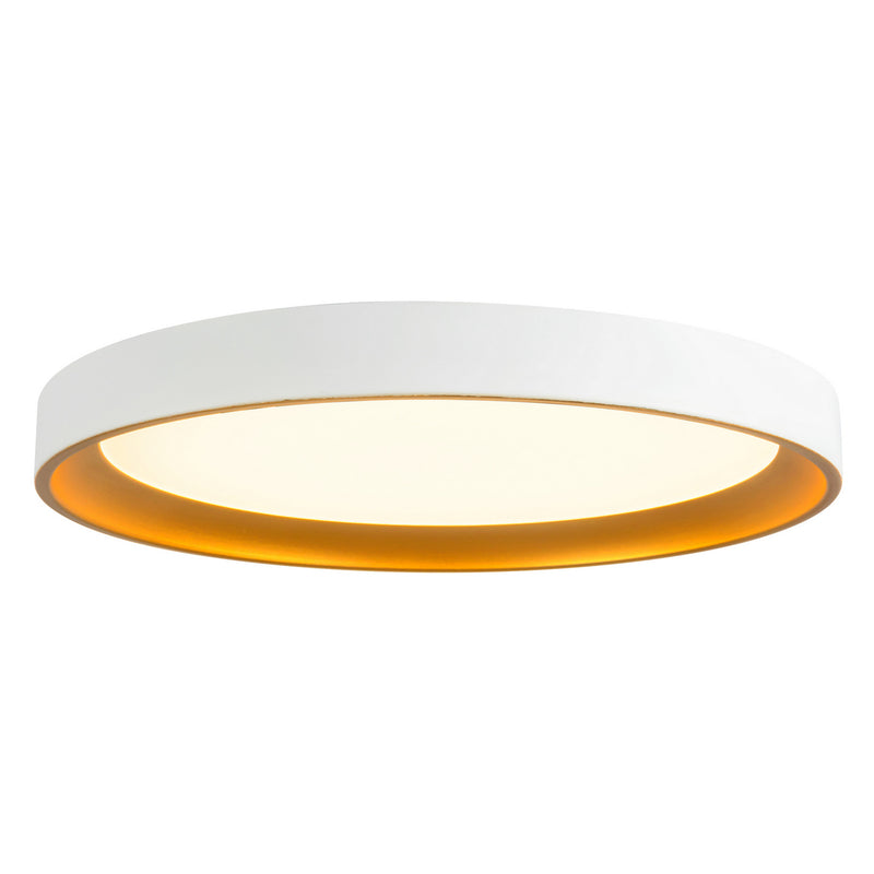 Kuzco Lighting FM0702612WHGD LED Flush Mount, White/Gold