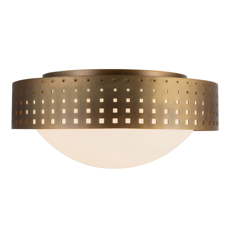 Kuzco Lighting FM70814-VB Three Light Flush Mount, Vintage Brass
