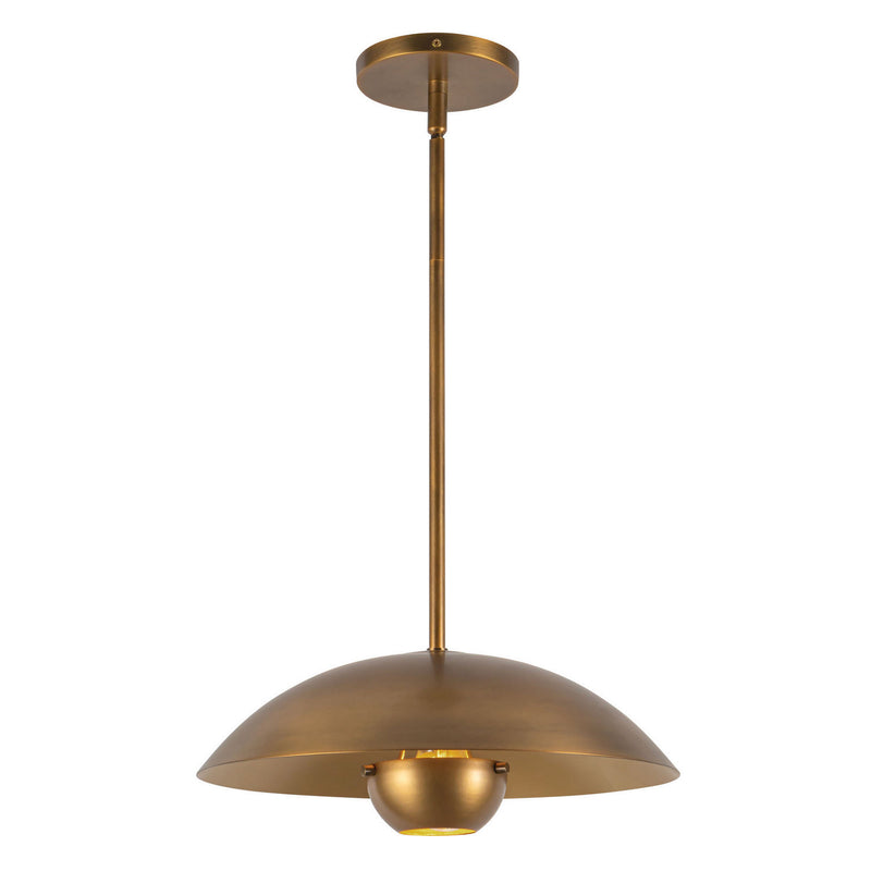 Kuzco Lighting PD11914-VB One Light Pendant, Vintage Brass