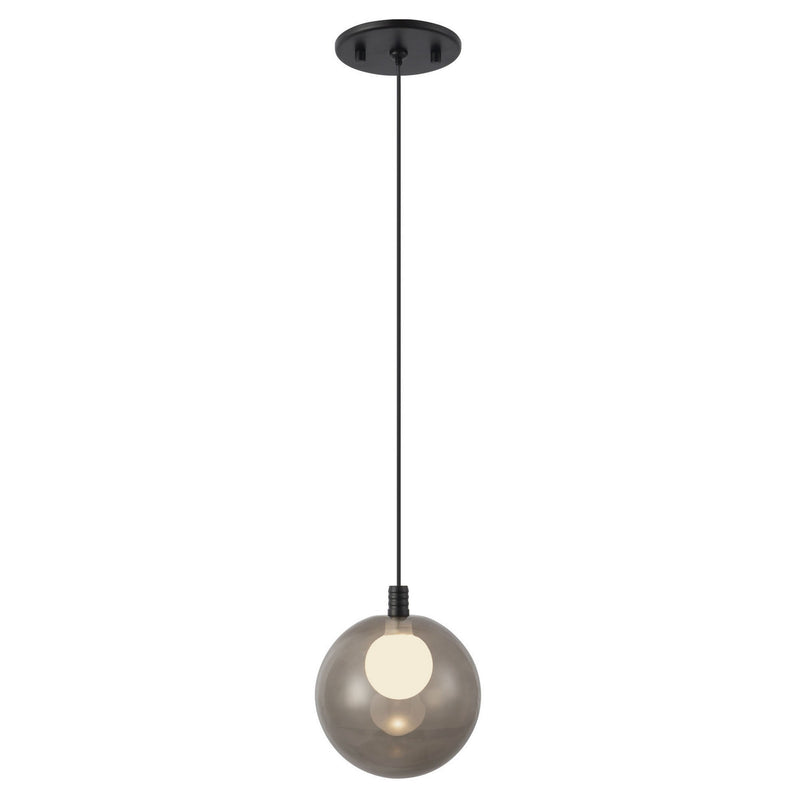 Kuzco Lighting PD3106-BK/SM LED Pendant, Black/Smoked