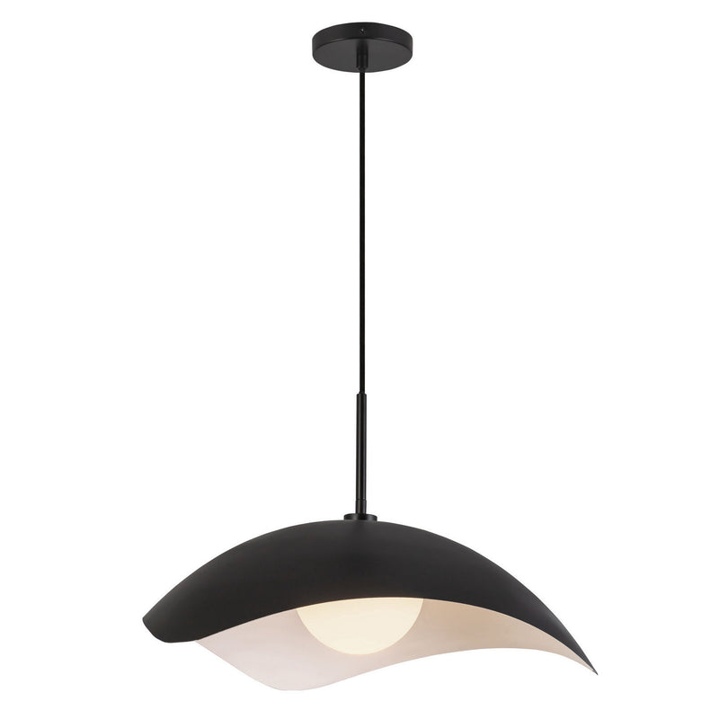Kuzco Lighting PD55922-BK One Light Pendant, Black