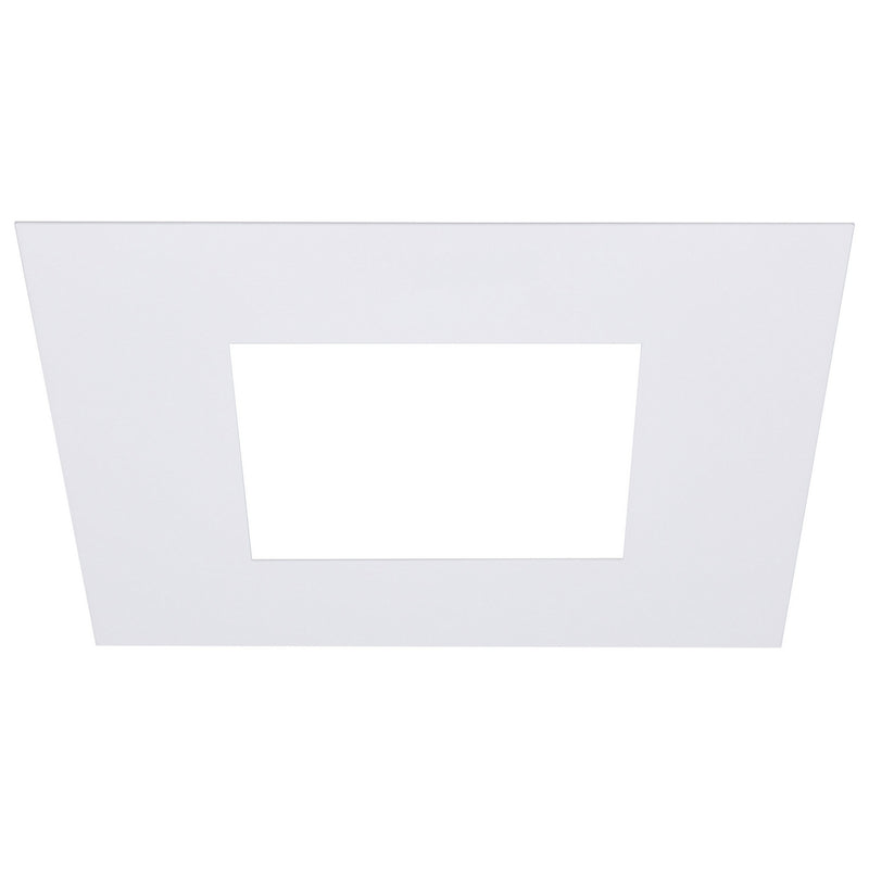 Satco S13550 4-Inch Flat Goof Ring for Commercial Downlights, Matte White