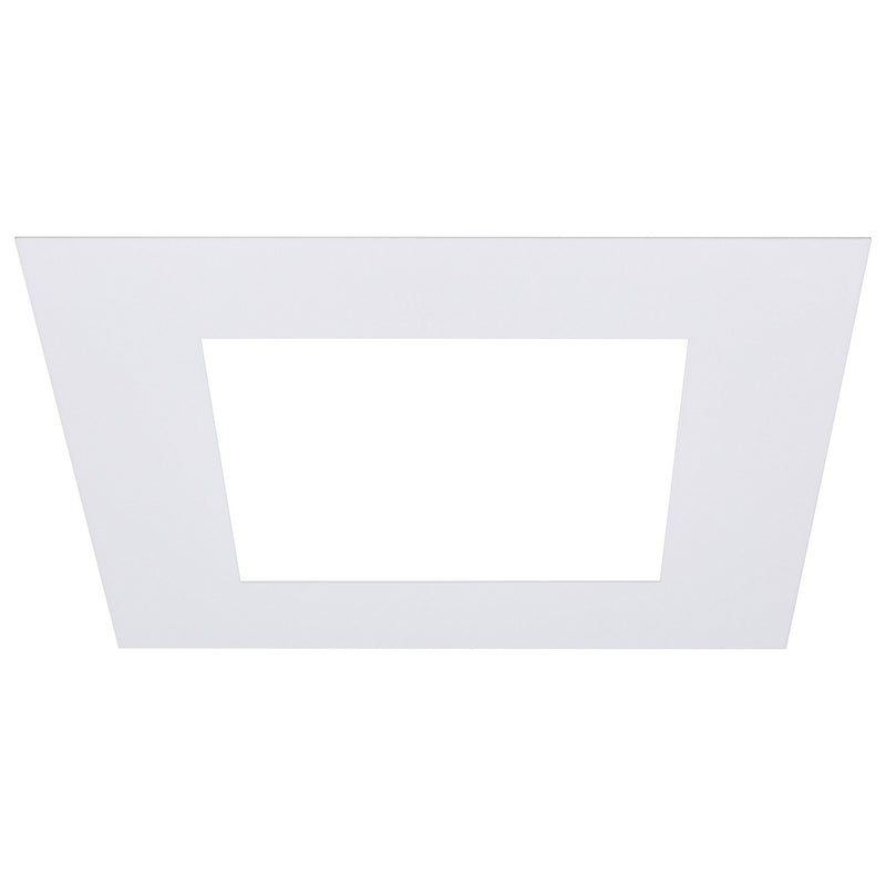 Satco S13551 6-Inch Flat Goof Ring for Commercial Downlights, Matte White