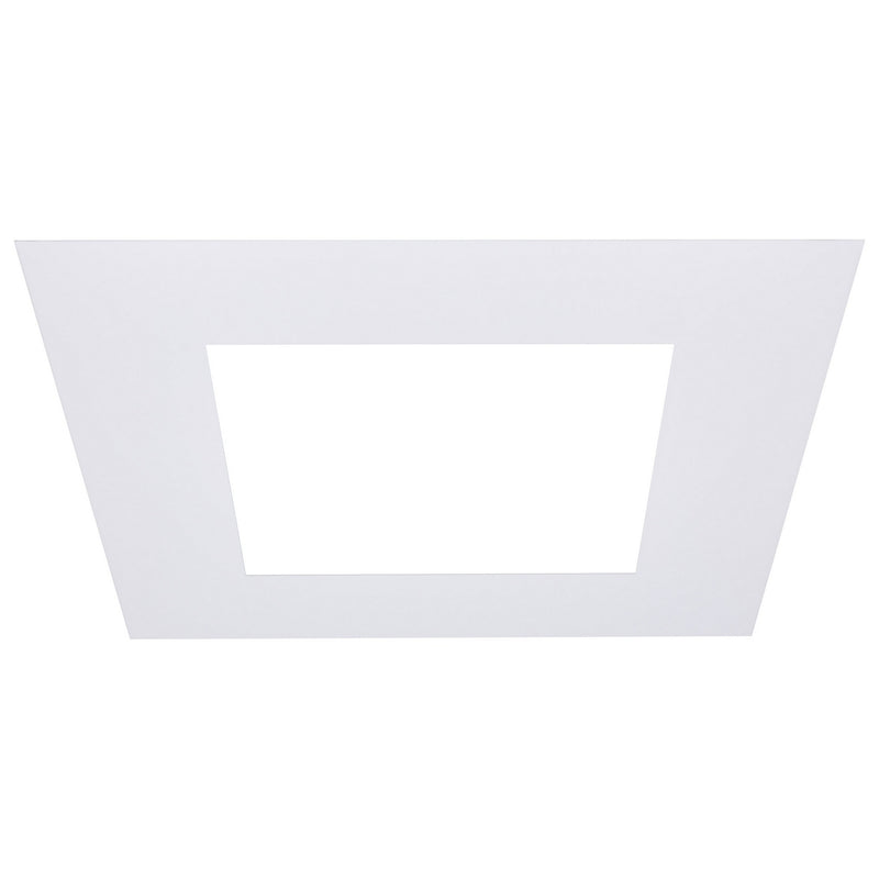 Satco S13552 8-Inch Flat Goof Ring for Commercial Downlights, Matte White