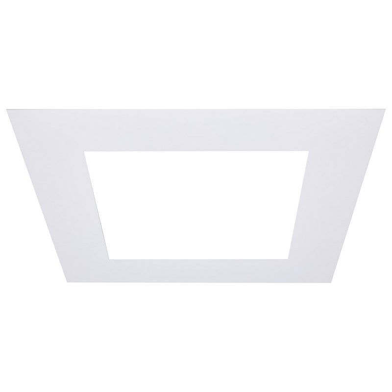 Satco S13553 10-Inch Flat Goof Ring for Commercial Downlights, Matte White
