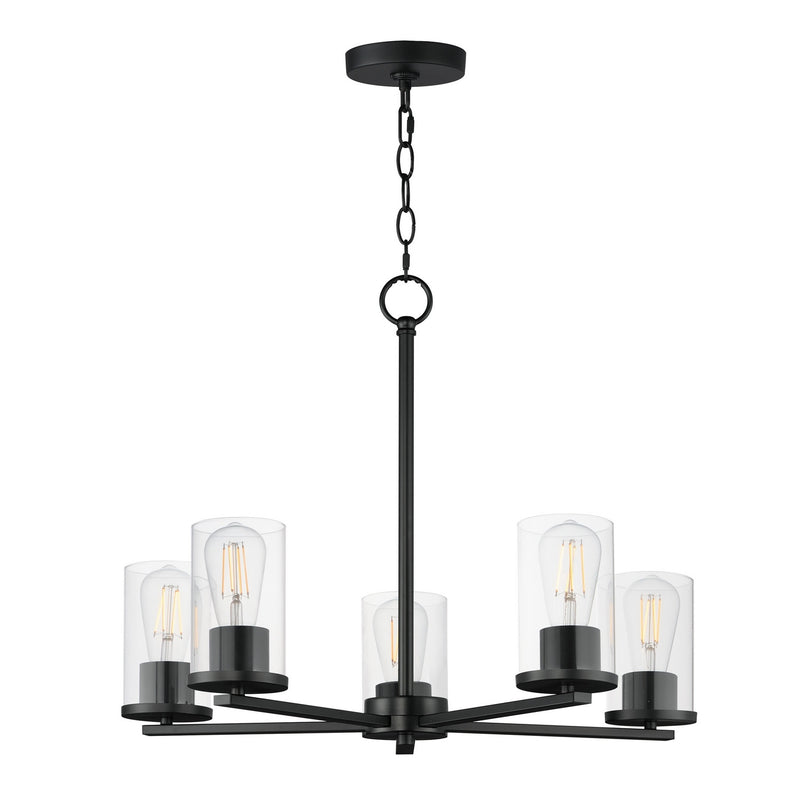 Maxim 10286CLBK Five Light Chandelier, Black