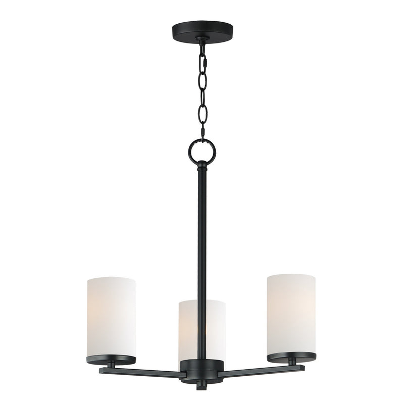Maxim 10287SWBK Three Light Chandelier, Black