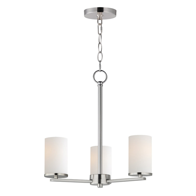 Maxim 10287SWSN Three Light Chandelier, Satin Nickel